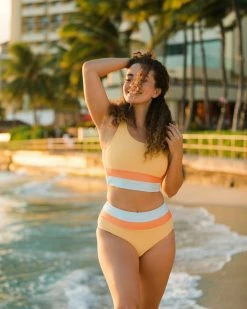 Nani Swimwear Textured Malibu Cut Back Crop