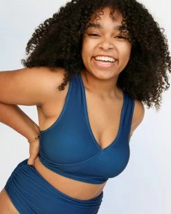 Nani Swimwear Navy Switch V Crop 12 Nani Swimwear Navy Switch V Crop