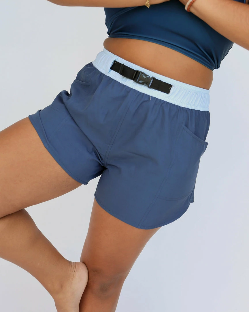 Nani Swimwear Colorblock Blues Hybrid Explorer Short 5 Nani Swimwear Colorblock Blues Hybrid Explorer Short