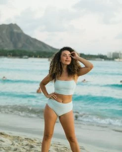 Nani Swimwear Textured Seafoam Surf Crop