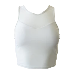 Nani Swimwear White Mesh Racerback Crop
