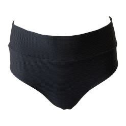 Nani Swimwear Textured Black Mid Rise Bottom