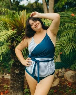 Nani Swimwear Pinstripe Wrap Tie Tankini 10 Nani Swimwear Pinstripe Wrap Tie Tankini