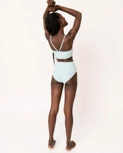 Nani Swimwear Textured Seafoam Mid Rise Bottom