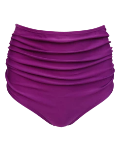 Nani Swimwear Plum Ruched High Rise Bottom