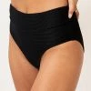 Nani Swimwear Textured Black Mid Rise Bottom