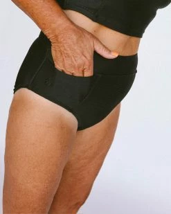 Nani Swimwear Textured Black Pocket Bottom