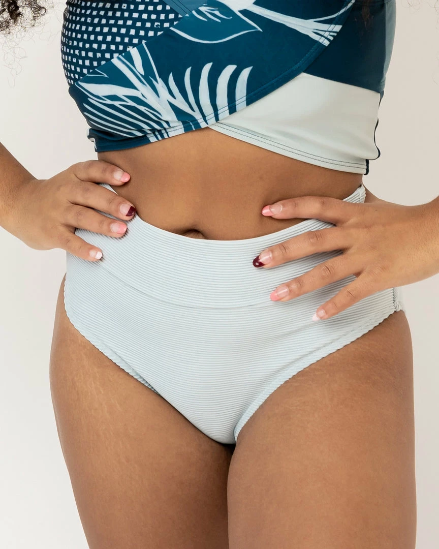 Nani Swimwear Textured Glacier Mid Rise Bottom 3 Nani Swimwear Textured Glacier Mid Rise Bottom