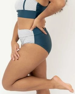 Nani Swimwear Textured Alana Block Mid Rise Bottom