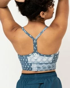 Nani Swimwear Denim Patchwork Longline Bra Active