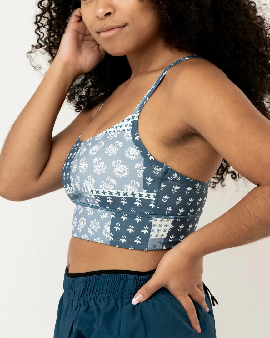 Nani Swimwear Denim Patchwork Longline Bra Active 7 Nani Swimwear Denim Patchwork Longline Bra Active