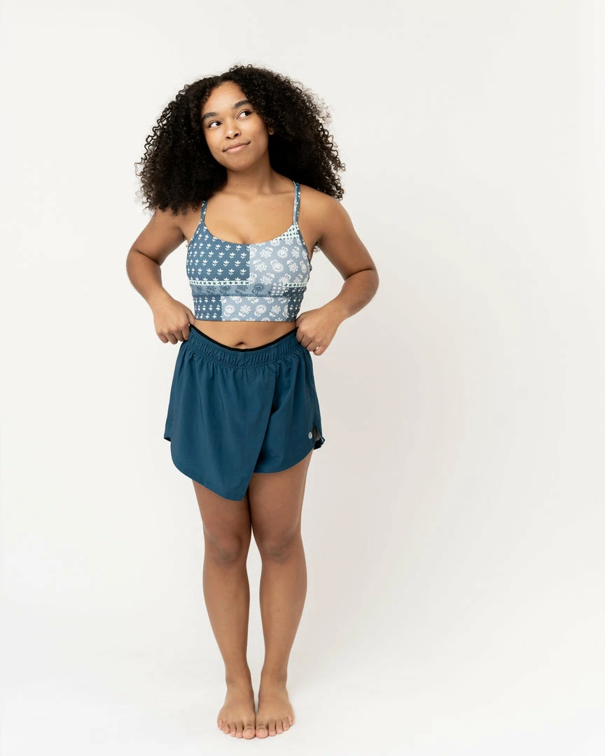 Nani Swimwear Denim Patchwork Longline Bra Active 8 Nani Swimwear Denim Patchwork Longline Bra Active