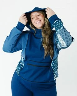 Nani Swimwear Denim Patchwork Downtown Hoodie Active 20 Nani Swimwear Denim Patchwork Downtown Hoodie Active