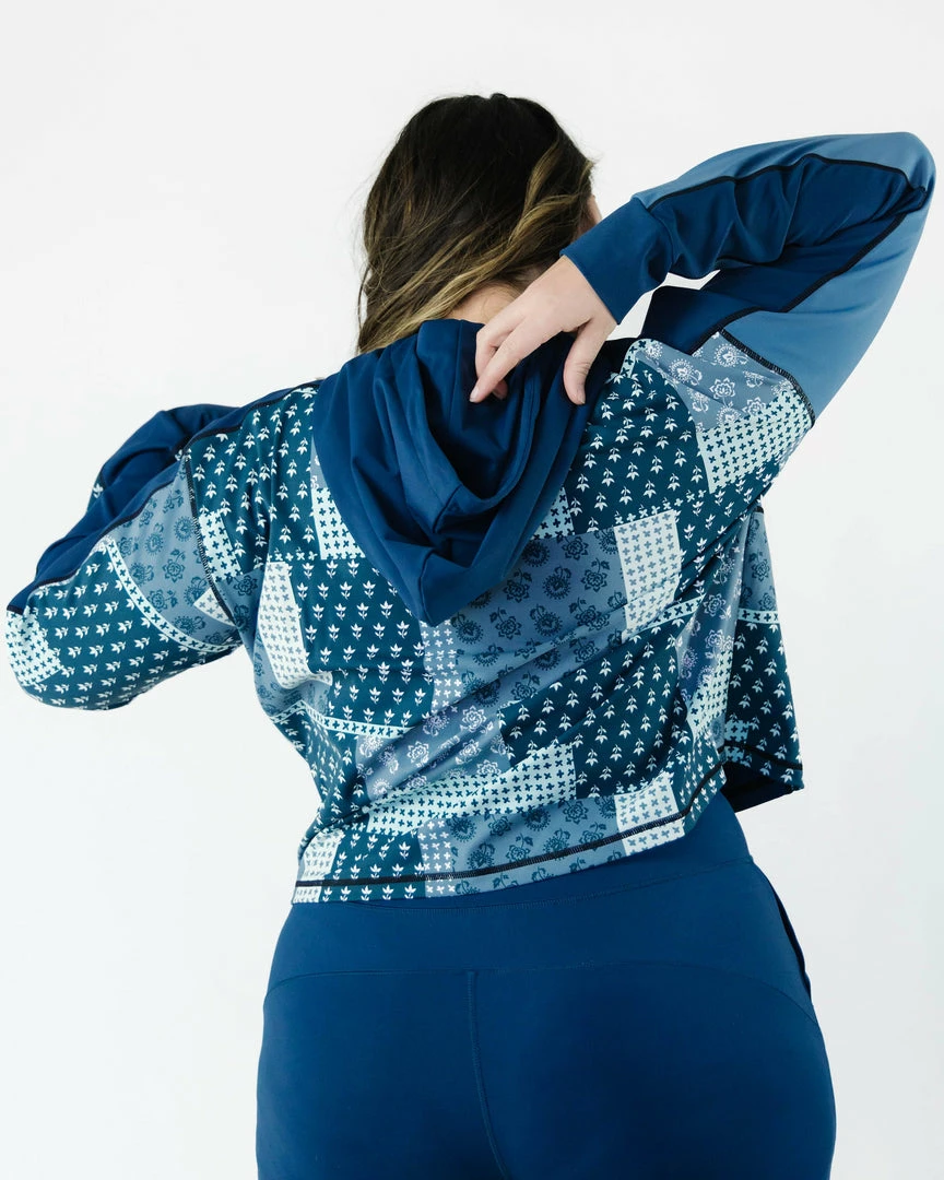 Nani Swimwear Denim Patchwork Downtown Hoodie Active 10 Nani Swimwear Denim Patchwork Downtown Hoodie Active