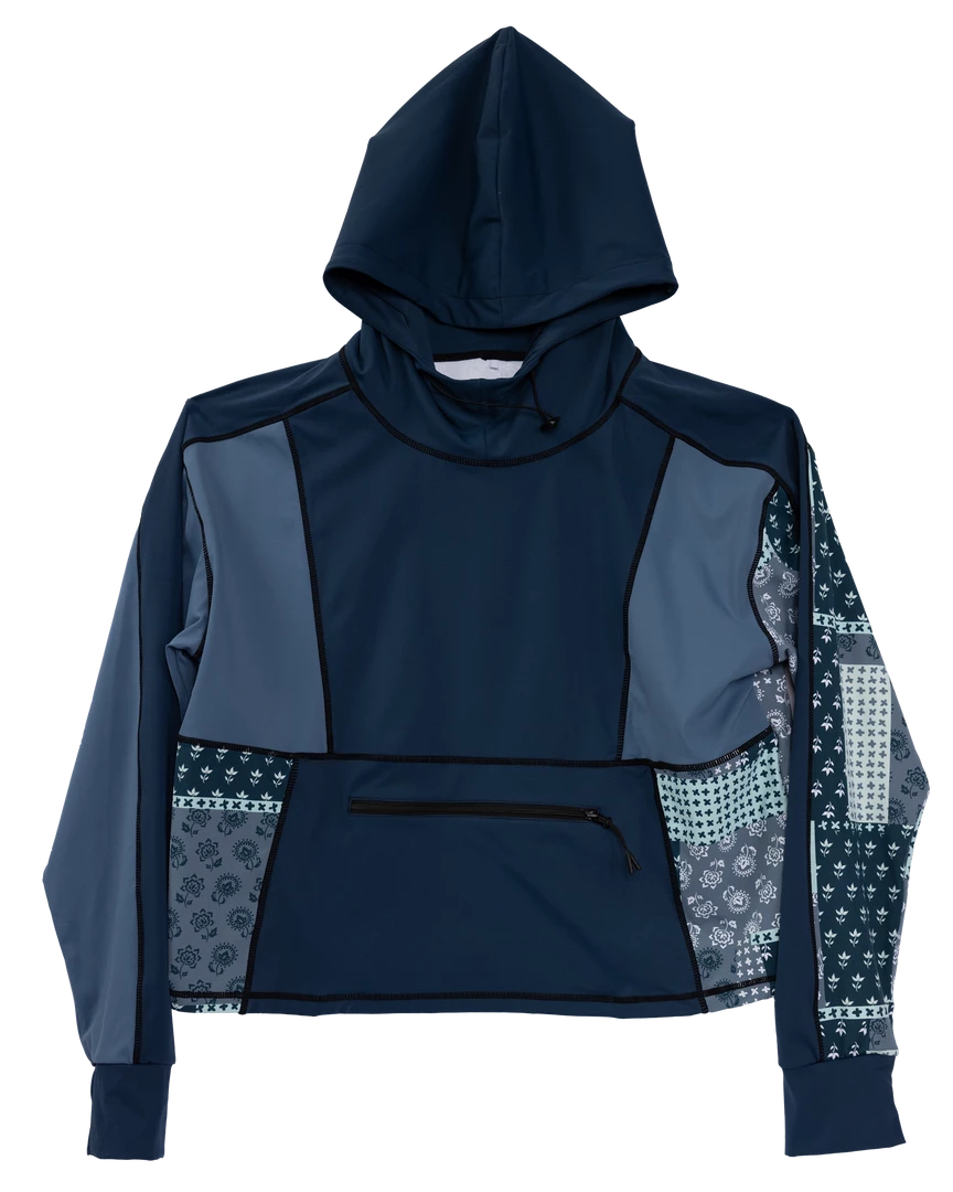 Nani Swimwear Denim Patchwork Downtown Hoodie Active 6 Nani Swimwear Denim Patchwork Downtown Hoodie Active