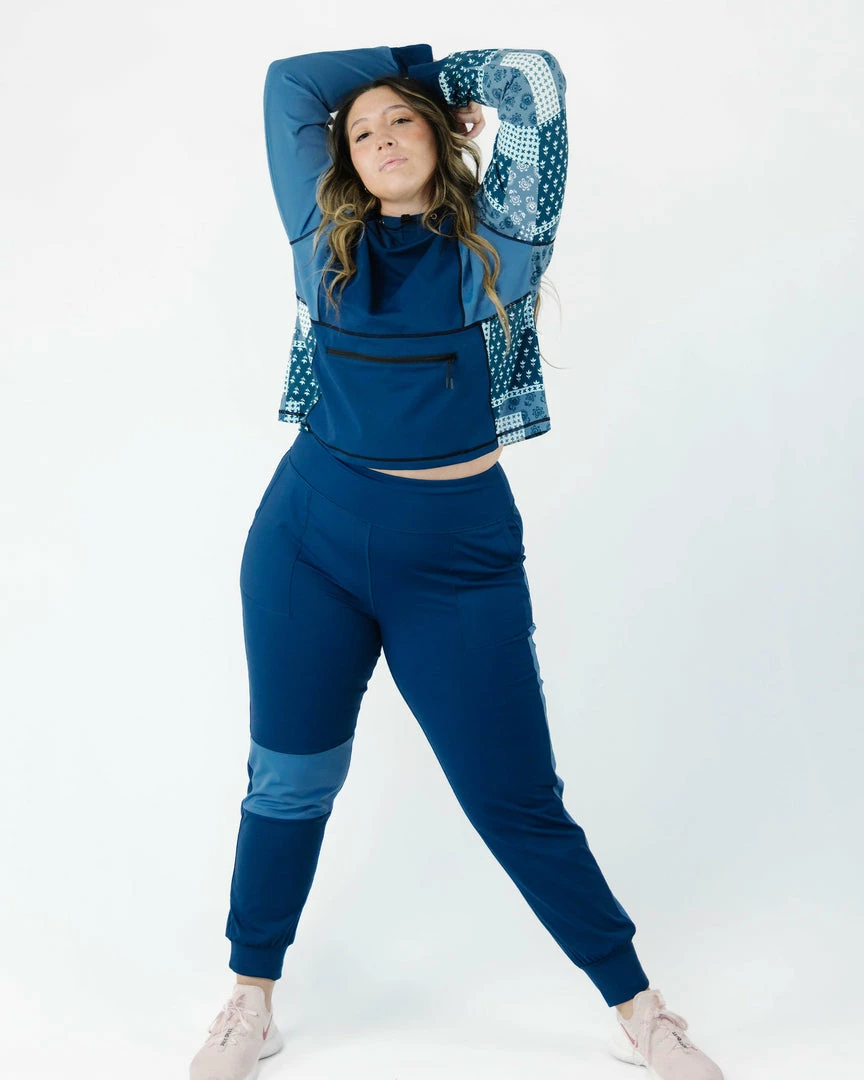 Nani Swimwear Denim Patchwork Downtown Hoodie Active 11 Nani Swimwear Denim Patchwork Downtown Hoodie Active