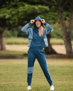 Nani Swimwear Denim Patchwork Downtown Hoodie Active 23 Nani Swimwear Denim Patchwork Downtown Hoodie Active