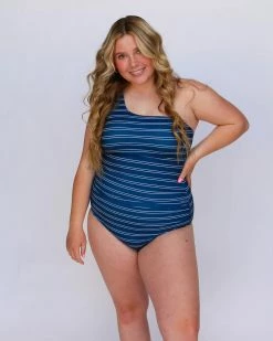 Nani Swimwear Navy Stripe Cascade One Piece