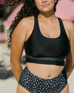 Nani Swimwear Black Cut Back Crop 17 Nani Swimwear Black Cut Back Crop