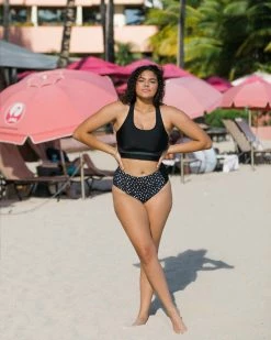 Nani Swimwear Black Cut Back Crop 21 Nani Swimwear Black Cut Back Crop