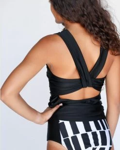 Nani Swimwear Black Switch V Tankini