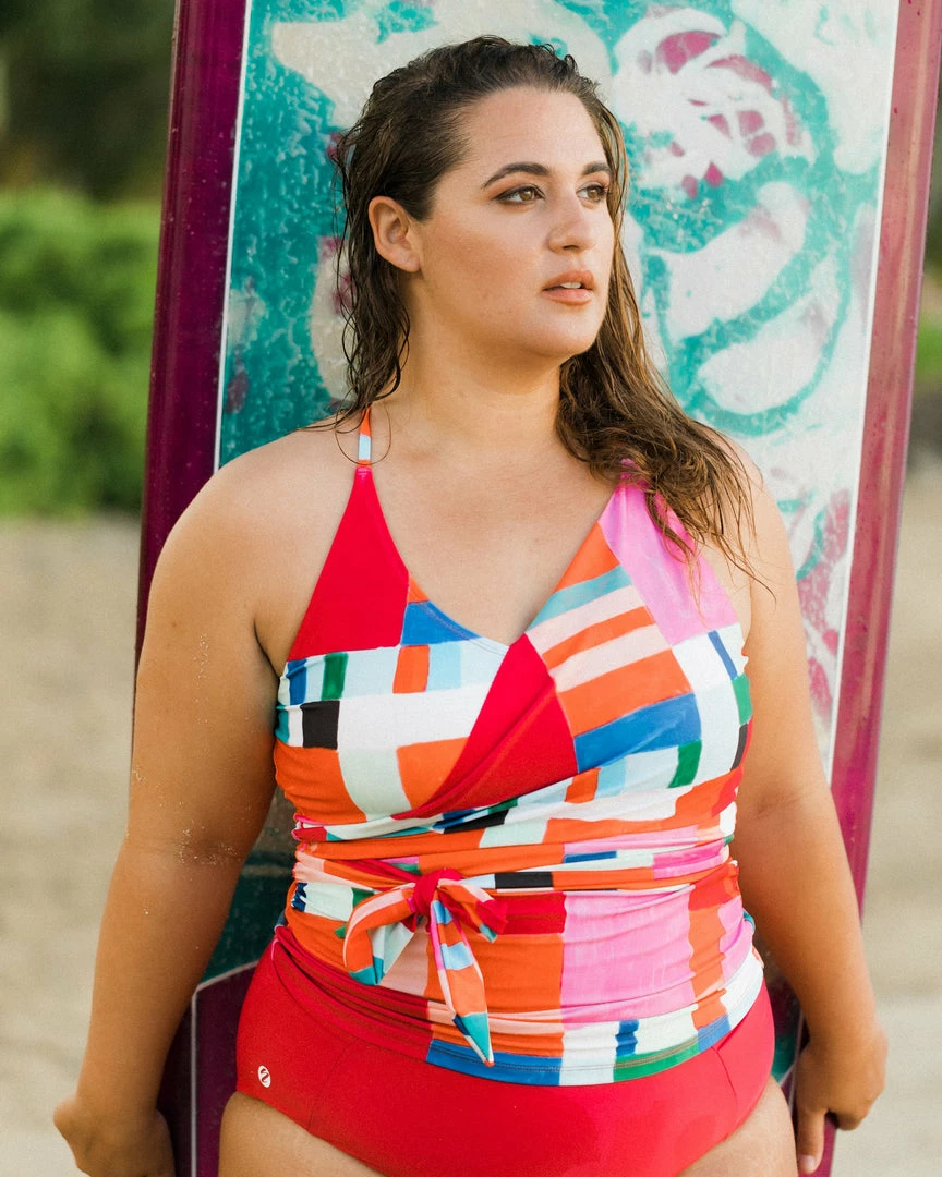 Nani Swimwear Kaleidoscope Wrap Tie Tankini 8 Nani Swimwear Kaleidoscope Wrap Tie Tankini