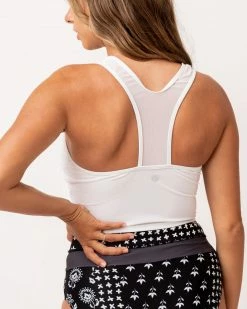 Nani Swimwear White Mesh Racerback Crop
