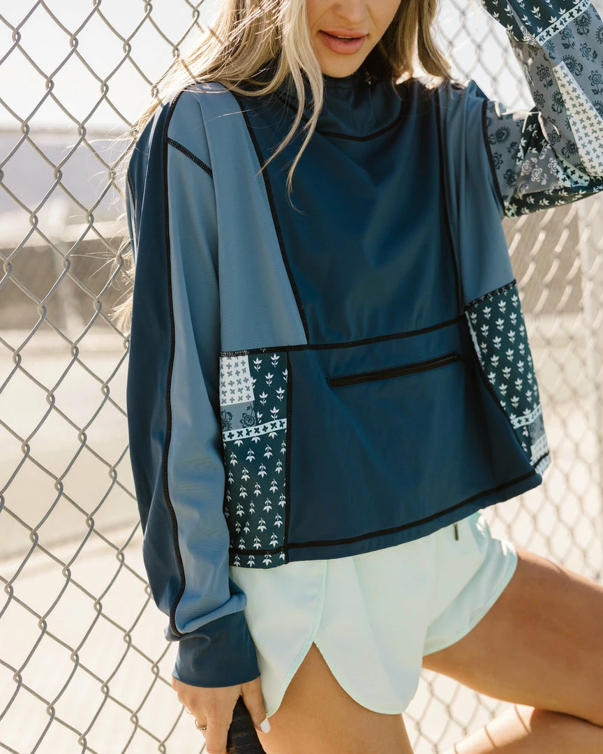 Nani Swimwear Denim Patchwork Downtown Hoodie Active 3 Nani Swimwear Denim Patchwork Downtown Hoodie Active