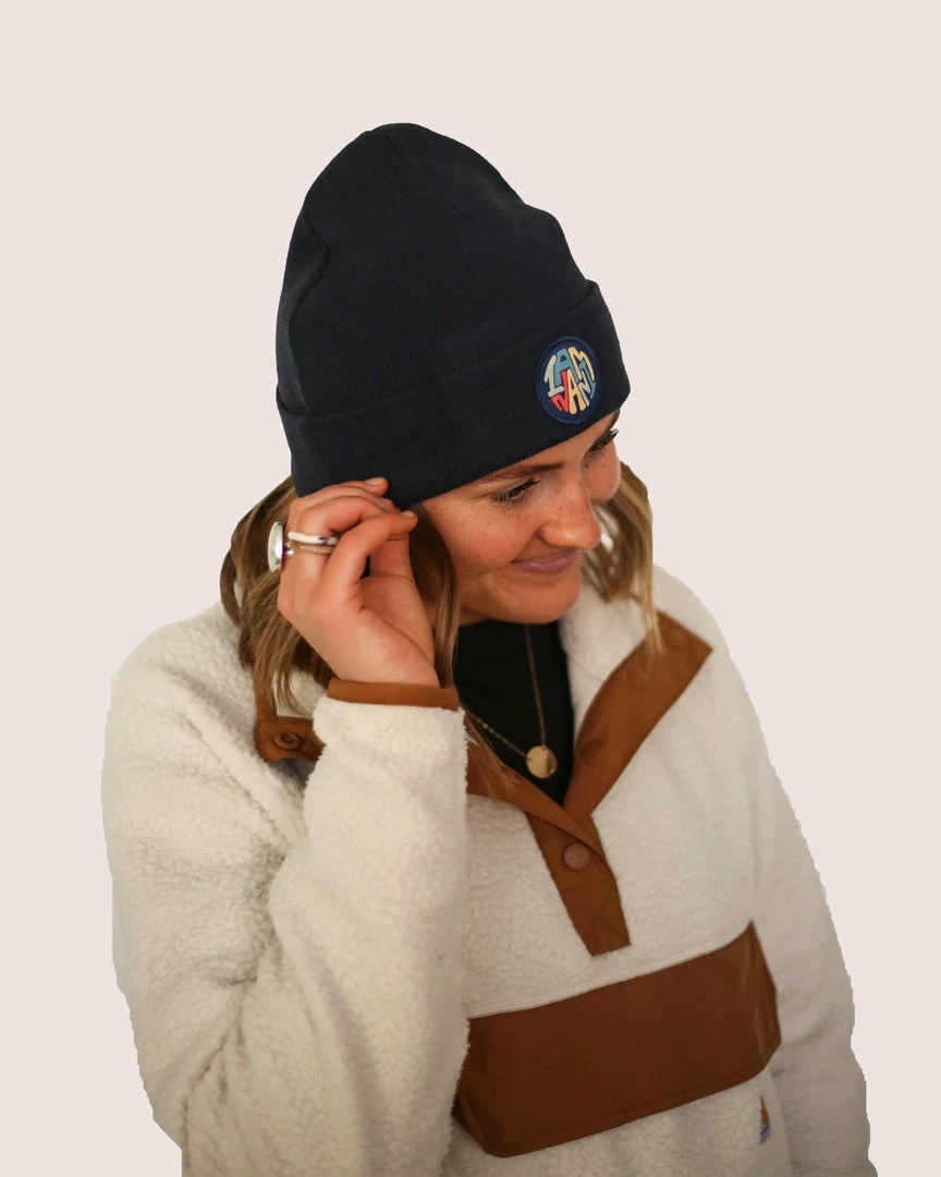 Nani Swimwear Navy Nani Patch Beanie 8 Nani Swimwear Navy Nani Patch Beanie