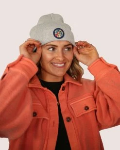 Nani Swimwear Grey Nani Patch Beanie Active